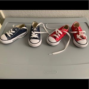 Toddler Red and Navy Blue Lo-Top Allstars!!!
